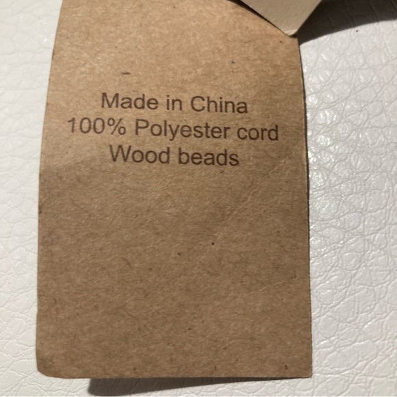 COLDWATER CREEK Sz S/M Braided Rope Cord Wood Beads Bohemian Belt NWT - Picture 7 of 8